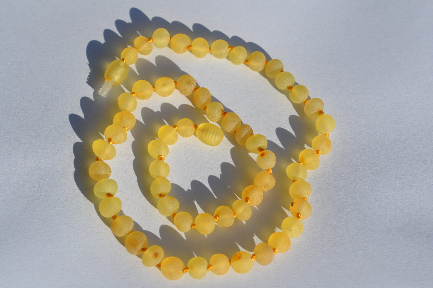 Amber Woman necklace raw lemon 45cm